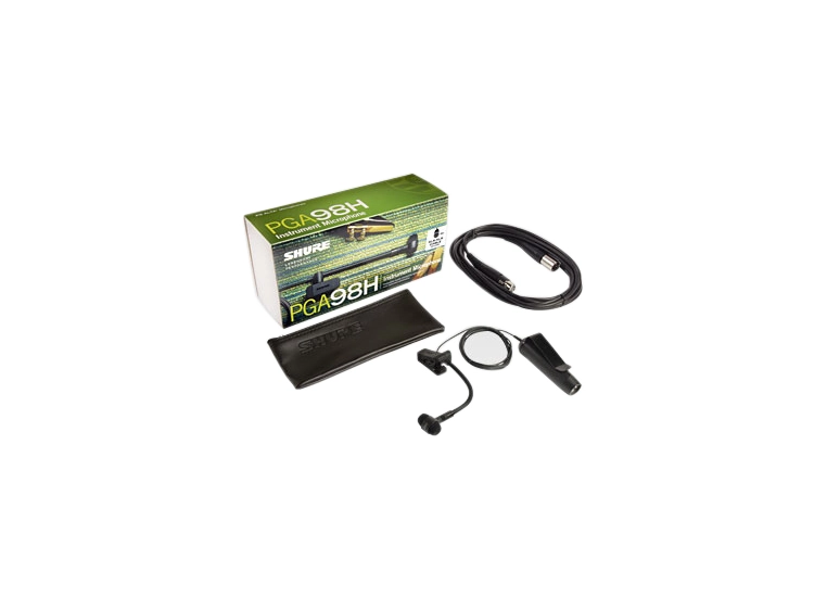 Shure PGA98H-XLR instrumentmikrofon kardioide, med feste og 5m kabel 